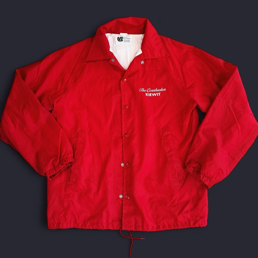 Vintage 90s Y2K Nebraska Huskers Football Windbreaker Jacket